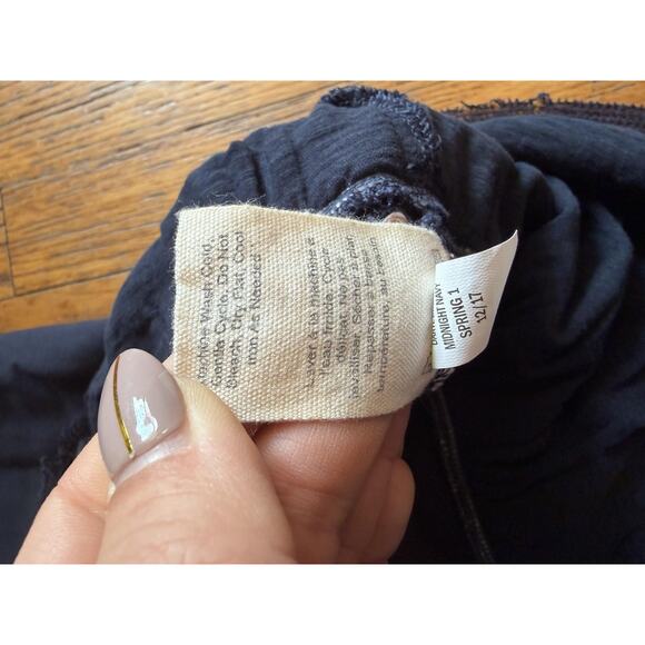 Grey State Dress Womens Small Midnight Navy Daily Rope Lace Back Mesh Ruffle Hem - Picture 4 of 8